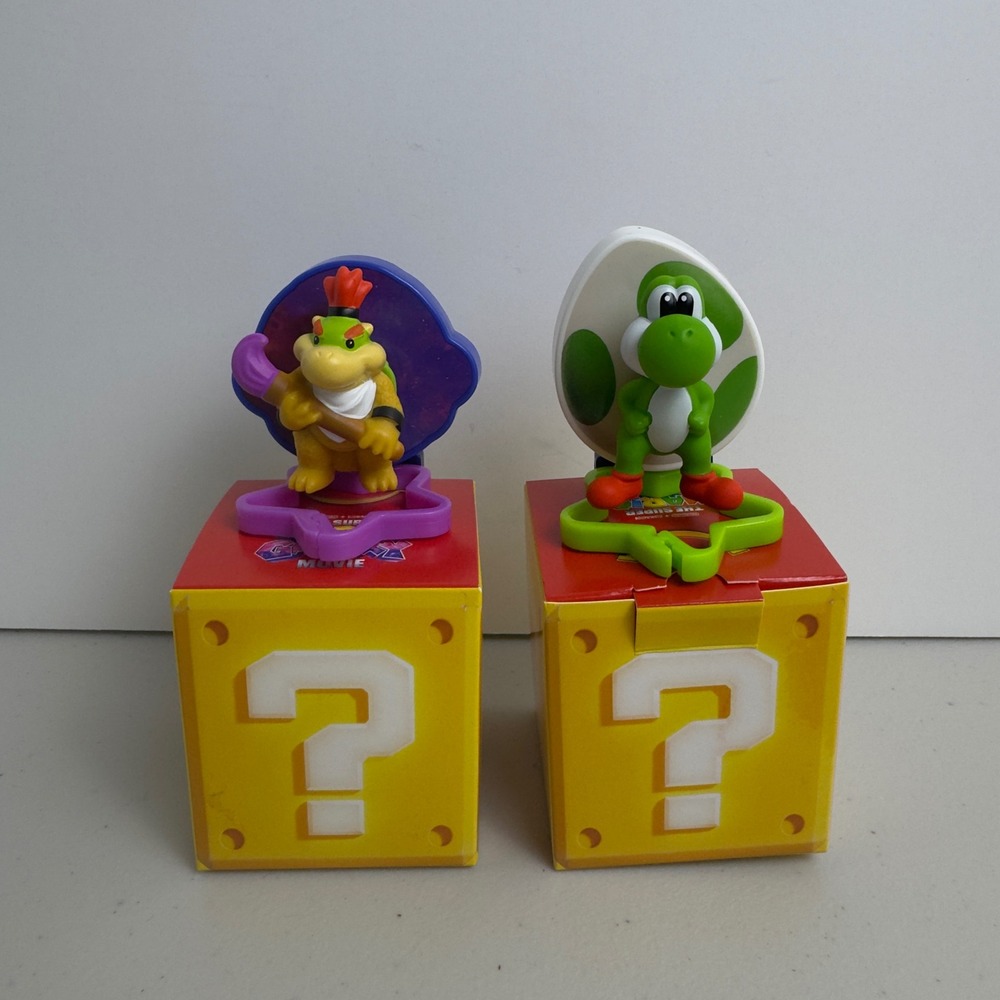 McDonalds Happy Meal Super Mario Movie Toy Lot Yoshi Bowser Jr 2026 Figures Set